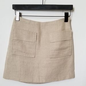 Club Monaco Linen Mini Skirt, Size 0
